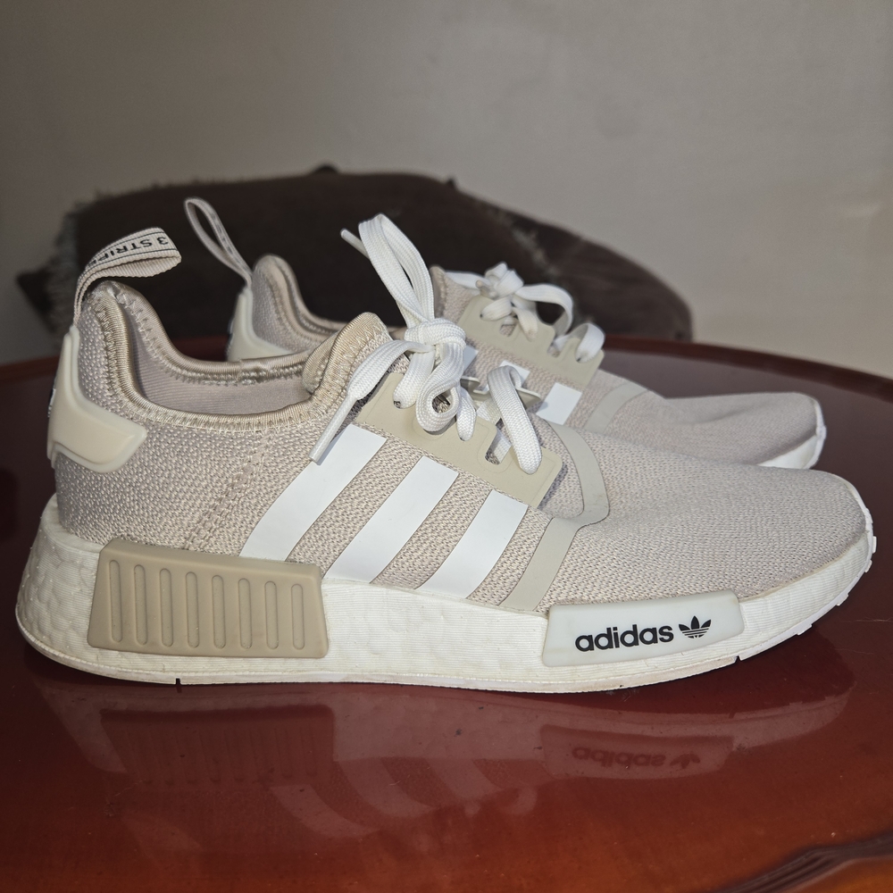 Adidas NMD R1 Wonder Beige White Women 6.5 Mens 4.5 Sneakers Shoes - Picture 6 of 16